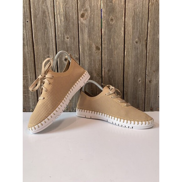 frogg toggs Womens Travelers Lace-up Comfort Shoe Beige Size 9 - Picture 6 of 10